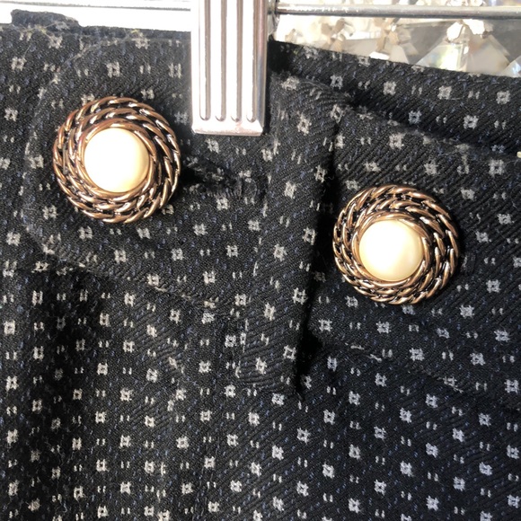 Vintage Dittos wide leg high waisted vintage pants black with pattern size 23 - Picture 4 of 7